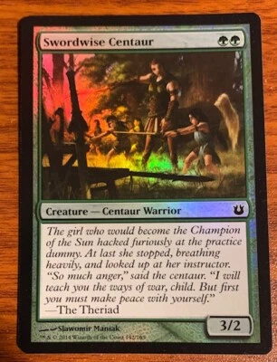 2014 Mtg Magic the Gathering Born of the Gods Foil Swordwise Centaur #142/165 - Image 1 of 2