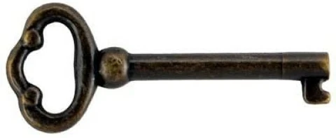 KY-2AB KEY REPRODUCTION ANTIQUE BRASS PLATED HOLLOW BARREL Cover