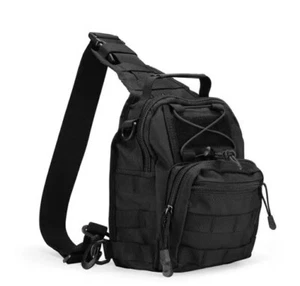 Men Backpack Molle Tactical Sling Chest Pack Shoulder Bag Outdoor Hiking Travel - Picture 1 of 7