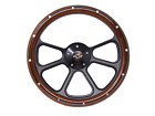 14" Billet Black Muscle - Half Wrap Steering Wheel With Chevy Horn Button