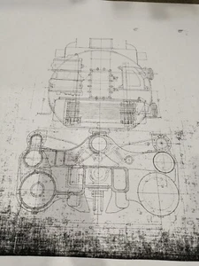 Southern Pacific Lima AC-9 2-8-8-4 Dampflokomotive Bauplan Zeichnungsset - Bild 1 von 8