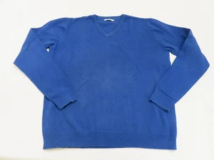 M&S Kids V Neck blue sweater Plain Boys School Uniform size 15-16 yrs - Picture 1 of 7