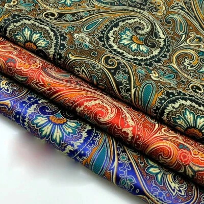 1 Meter Floral Damask Jacquard Brocade Fabric DIY Material Cloth Sewing Crafts - Image 1 of 4