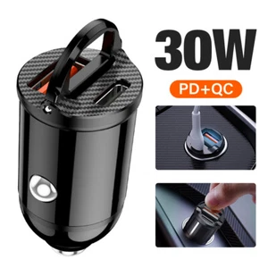 30W USB A/USB C Fast Charging Car Charger Cigarette Lighter Adapter universal - Picture 1 of 9