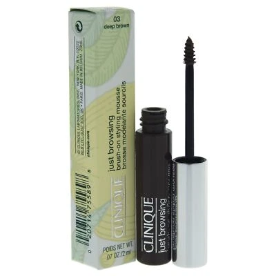 Clinique Just Browsing Brush-on Styling Mousse, Deep Brown, 0.07 OZ *BOX DAMAGE* - Image 1 of 4