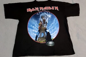 Camisa Iron Maiden - I Survived Paris 9.9.99 (Ed Hunter Tour) vintage talla XL - Imagen 1 de 5