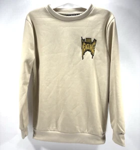 Rebel Vengeance Embroidered Light Brown Crew Neck Sweater Men's Size M - Picture 1 of 8