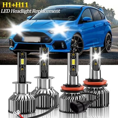 Kit de bombillas LED de haz alto y bajo H1+H11 para Ford Focus 2012-2018 Foto 1 de 4