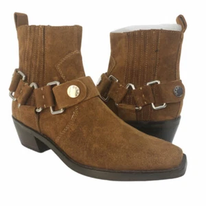 DKNY Boots Women's 6 Mina Brown Booties Ankle Cowboy Western Block Heel - Picture 1 of 4