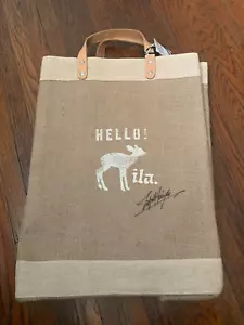 Apolis Global Citizen Original Market Bag Shopping Tote Hello Ila Signed NWT - Picture 1 of 7