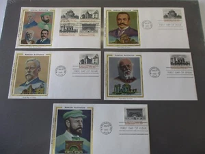 CC - FDC COLORANO SILK CACHET -AMERICAN ARCHITECTURE 1981 SET OF 5 - Picture 1 of 1