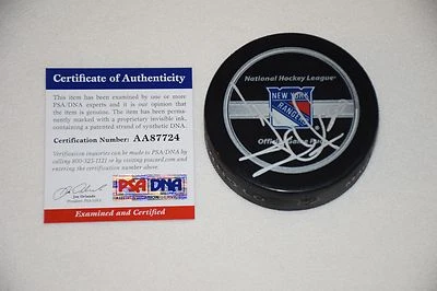 NY RANGERS HENRIK LUNDQVIST SIGNED AUTOGRAPHED OFFICIAL PUCK PSA/DNA AA87724 - Image 1 of 2