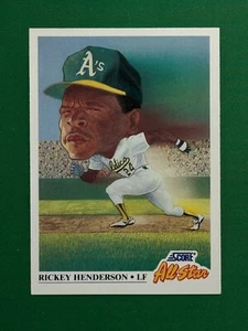 Score Baseball All-Star Team 1991 #397 Rickey Henderson - Foto 1 di 2