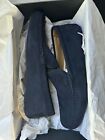 Hugo Boss GRADY Navy Suede Leather Slip On Moccasin Driving Loafers Mens Size 45