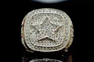3.20Ct Round Moissanite Men's Engagement Star Ring 14K Yellow Gold Plated Silver - Picture 1 of 10