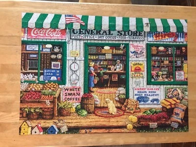 Jigsaw Puzzle Before Malls Old General Store 1000 EZ Grip pieces COMPLETE - Image 1 of 4