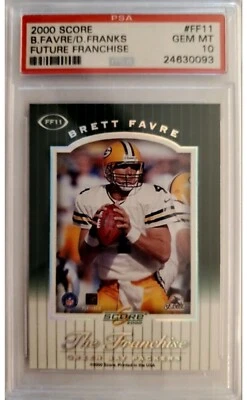 2000 Score Brett Favre Franks FUTURE FRANCHISE PSA 10 card POP 4 - Image 1 of 2