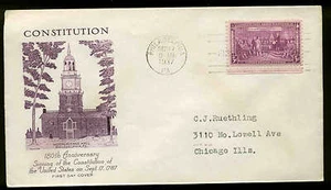 798 CONSTITUTION FDC PHILADELPHIA, PA PLANTY P31 GRIMSLAND CACHET - Picture 1 of 1