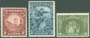 Juego de sellos de Canadá (x3), SCOTT #208, #209 y #210, Como Nuevo-MUY BUENO-NH, ¡Scott CV $64! (SK) - Imagen 1 de 1