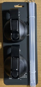 Wide Mouth Straw Lid - Black/2 Lids-Straws - Picture 1 of 6