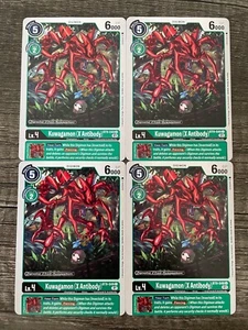 Kuwagamon (X Anticorpo) BT9-049 C x4 Playset Digimon TCG X Record - Foto 1 di 1