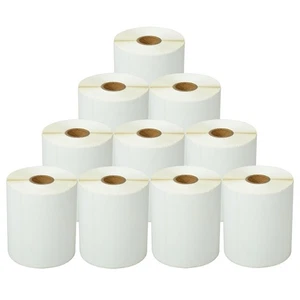 10 Rollen 500 Etiketten P/R 4"x3" Direkte Versandetiketten für Zebra LP-3742 TLP-3842 - Bild 1 von 23