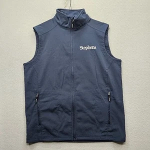 Core365 Men's Athletic Vest Medium Navy Stephens Embroidered Zip Pockets - Picture 1 of 12