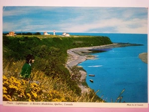 Riviere Madeleine lighthouse Quebec Canada La Gaspesie - Picture 1 of 2