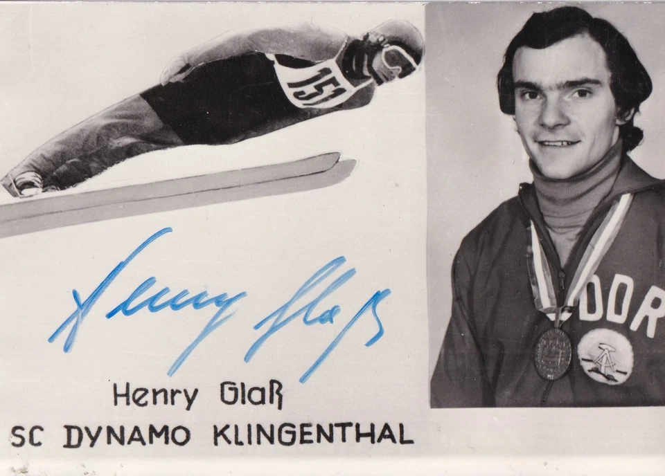 Autogramm - Henry Glaß (Skispringen) - DDR-Karte - Bild 1 von 1