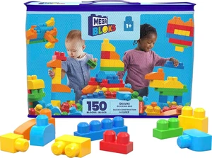 MEGA BLOKS First Builders Deluxe Building Bag with 150 Pieces and Storage New - Picture 1 of 7