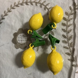 Home Set Of 4 Lemon Shaped Table Cover Tablecloth Weights Clips Handicraft Table - Picture 1 of 1
