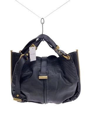 JIMMY CHOO Bolso de Hombro Herrajes Dorados Bolso de Mano Cuero Negro Foto 1 de 4