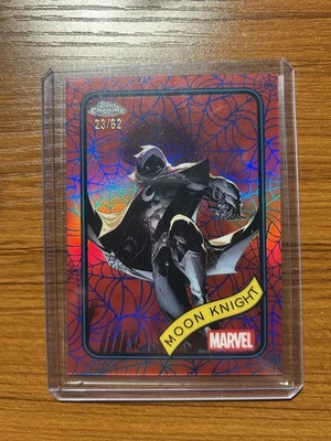 2025 TOPPS CHROME MARVEL RED SPIDERWEB REFRACTOR #98 MOON KNIGHT /62 - Image 1 of 2