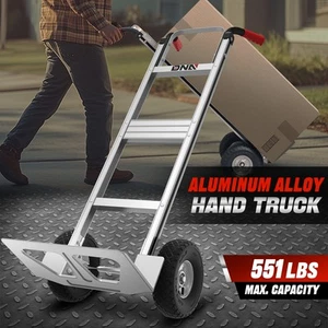 550 bs Heavy Duty Cart Dolly Trolley Push Hand Truck Moving w/ Pneumatic Wheels - Picture 1 of 7