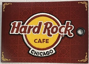 Hard Rock Cafe CHICAGO 2018 HRC Logo PATCH on Card NEW! Iron/Sew On 4" x 2.75" - Picture 1 of 2