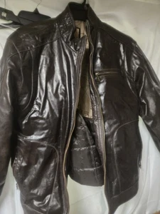 Vintage Jos. A Bank Lederjacke, Map Liner, Größe L - Bild 1 von 6