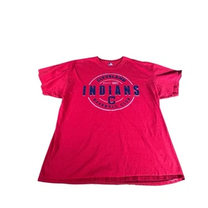 Cleveland Indians MLB Red Graphic Tee XL Baseball Club Shirt Genuine Merchandise - Picture 1 of 6