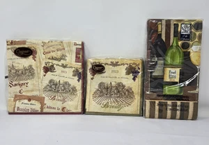 Caspari tovaglioli di carta etichette vino -Pamela Gladding & Solo Vino asciugamani ospiti - Foto 1 di 8
