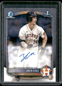 2025 Bowman Chrome Zach Cole Auto 1st Prospects #CPA-ZC Houston Astros - Picture 1 of 2