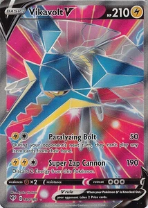 Vikavolt V (Full Art) #180/189 Pokemon SWSH03: Darkness Ablaze Ultra Rare NM - Picture 1 of 2