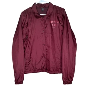 Chaqueta cortavientos Fox Sport Racing para mujer Pit Stop Coaches talla L arándano - Imagen 1 de 9