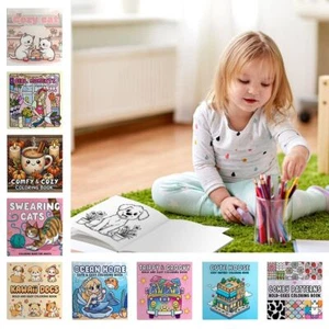 Livre de coloriage anti-stress dessin animé gribouillage pour adultes et adolescents - Photo 1/21