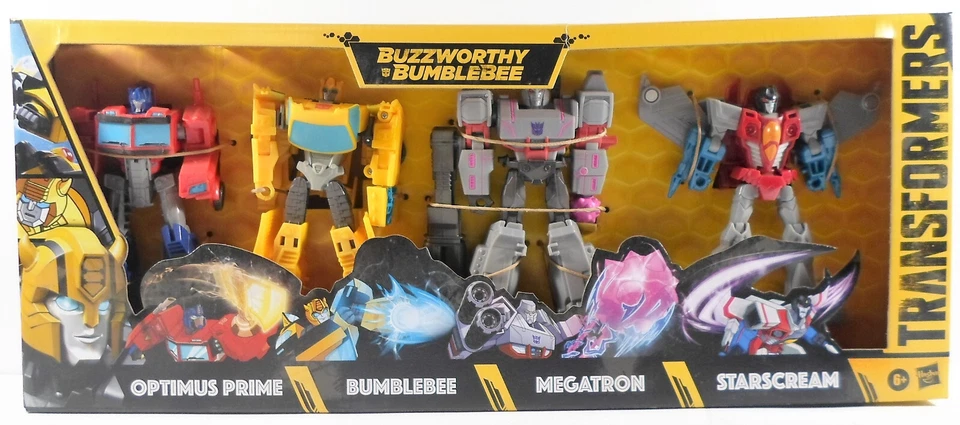 HASBRO TRANSFORMERS BUZZWORTHY BUMBLEBEE WARRIOR CLASS 4-PACK OPTIMUS PRIME MISP - Image 1 of 4