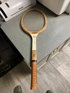 Vtg Taisports Victor Speed Flex Fibre Face Tennis Racket wooden No.808 Kun Nan - Picture 1 of 5