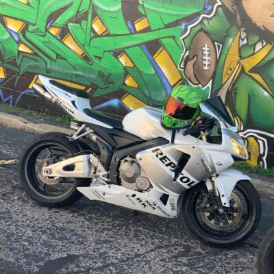 Fit for Honda White Silver Repsol 2005-2006 CBR600RR  Injection  Fairing ABS aD1 - Image 1 of 4