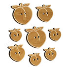 Plump Peach Solid Wood Buttons for Sewing Knitting Crochet DIY Craft