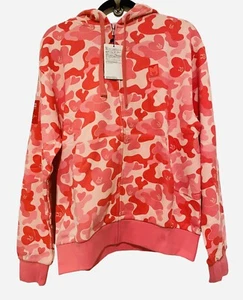 BT21 TATA Hoodie Large Pink Camo Zip Up BTS Line Friends Unistar Color Time NWT - Picture 1 of 14