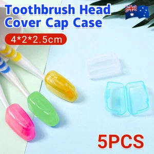 5PCS Travel Toothbrush Head Cover Cap Case Outdoor Brush Cleaner Protector AU - Picture 1 of 12