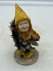 Vintage Pinecone Elf Pixie Gnome Christmas Decor West Germany - Picture 1 of 7
