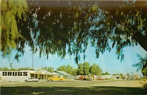 Bullhead City Arizona 1960s Davis Dam autos business roadside Postcard 24-8742 - Picture 1 of 2
